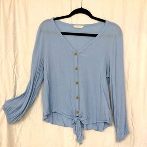 Blue bottom down shirt